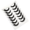 Poolunch False Eyelashes Fluffy Cat Eye Look 8D Crossed Wispy Natural Faux Mink Lashes Fake Eyelashes 7 Pairs Pack