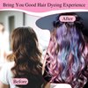 Bewudy 3 Pcs Hair Highlighting Caps, Salon Hair Coloring Dye Cap, Hair Dye Cap Disposable Hair Art Frosting Cap with Plastic Crochet Hook for Salon Hair Dyeing Hairdressing and DIY Dyeing Hair