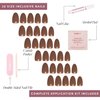 Glamnetic Press On Nails - Chocolate Brown | Opaque Muted Soft Brown Short Oval False Nails, Reusable Stick On Fake Nails with Glue | Salon Quality | 15 Sizes - 30 Nail Kit