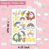 Hohamn Glitter Temporary Tattoos for Girls - 50 Styles Fake Tattoos for Girls Kids Birthday Party Supplies Favors, Baby Shower
