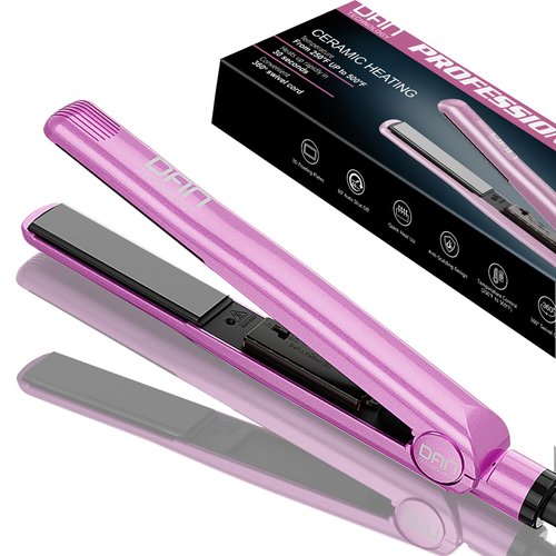 DAN Technology Hair Straightener, Ceramic Flat Iron, 1 inch, 500 ℉, Adjustable Temperature, Dual Voltage, Professional Flat Irons for Women