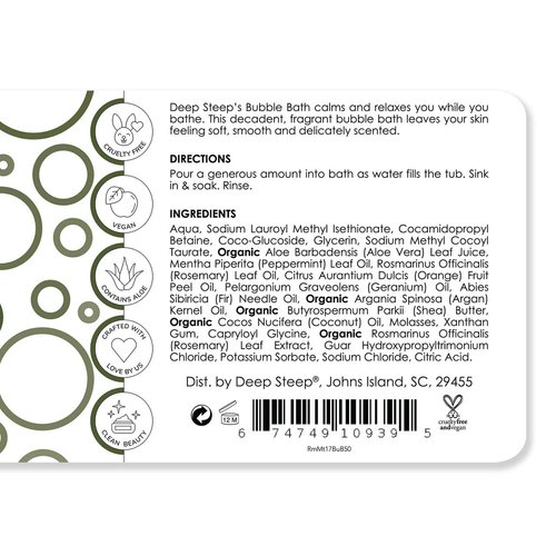 Deep Steep Bubble Bath, Rosemary Mint, 17 Ounce