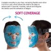 Full Face Gel Mask + Bonus: Eye pad, Hot & Cold Therapy Set |Spa Compress Thermopearl Treatment, Stress Relief, Treats Puffy Eyes, Dark Circles, Acne, Bags |Women Men Gift for Birthday or Anniversary
