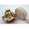 Oil Lamp Mate 1/2" Inch Flat Cotton Oil Lantern or Oil Lamp Wick with Purple Stitch 6 Foot Roll