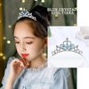 Yean Girls Tiara and Crown Blue Crystal Princess Crowns Birthday Party Tiara Hair Accessories Costume Tiara Headband for Women and Girls(Blue)