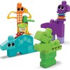 Mega BLOKS Fisher-Price Toddler Building Blocks Toy Set, Squeak ‘n Chomps Dinos with 24 Pieces, 4 Buildable Animals, Ages 1+ Years