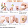Pounchi Cute Cartoon Temporary Tattoos (8 Sheets) Gifts Anime Decor Cosplay Waterproof Temporary Tattoos Cartoon Stickers Party Favors Supplies for Teens Kids