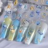 Summer Ocean Nail Art Stickers Embossed Beach Seashell Starfish Nail Decals Cute Marine Life Pegatinas Uñas Self Adhesive Nail Accessories for Women Girls Acrylic Nail DIY Manicure Decoration 4Sheets