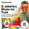 Archimedrix - Geometry Magnetic Tiles Building Blocks, Lightweight Magnetic Building Tiles, Phthalate and Lead-Free Kids Magnetic Tiles, Durable Magnetic Building Blocks for Kids, 35 Pieces