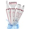 Vacto Electric Razor for Women, 4-in-1 Women’s Body Hair Removal, Pubic Shaver Bikini Trimmer for Eyebrow Face Body Underarm, Portable Ladies Shaver, Women’s Trimmer USB Rechargeable IPX7 Waterproof