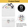 REWIDPARTY Panda Kids Birthday Invitations with Envelopes & Stickers（Set of 15） Panda Theme Shaped Fill-in Invitations Happy Birthday Invites Cards Colorful Birthday Party Supplies for Boys Girls