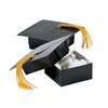 Mortarboard Graduation Cap Shaped Treat Box - Set of 12 - Graduation Party Supplies