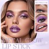 HOSAILY Multi-Use Metallic Glitter Lipstick&Eyeshadow for Women, Smooth Long Lasting Non-Sticky Metalicious Lip Crayon, Lightweight High Impact Shiny Lip Color Cream Lip Liner&Eyeliner Pencil Makeup#4