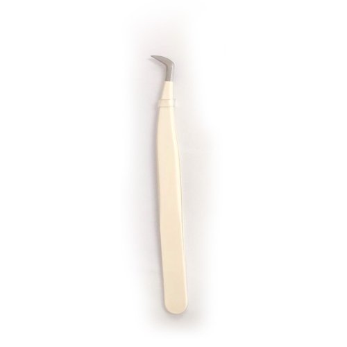 sawkit Eyelash Applicator Tool 1-pcs Lash Applicator Tool Set Lash Extension Tweezers Stainless Steel (White T9-1W)