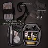 KIBAGA Discrete Smell Proof Odorless Bag With Easy Use Combination Lock - The Perfect Storage Container, Medicine Bag, And Organizer Case For Your Accessories That Blocks Out Smells And Strong Odors