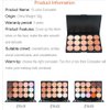 YARLADY 15 Colors full coverage concealer Palette,Contouring Cream,Contouring Foundation Concealer Palette - Vegan, Animal free and hypoallergenic (Z-01)