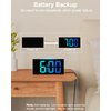 Mesqool Digital Alarm Clock for Bedrooms - Plug-in LED Clock with Dynamic RGB Digits, Dimmable Display & Night Light, 7 Color Options, Adjustable Alarm Volume, DST, 12/24 Hour - Ideal for Kids