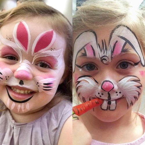 Mysense Hot Pink Face Body Paint,Easter Bunny Face Paint,Water Based Washable Cream Body Painting for Adults and Children Halloween Costume Cosplay SFX Makeup,0.6oz