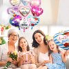 Happy Mother's Day Balloons 12Pcs 18inch Love You Mom Balloons for Mother's Day Birthday Party Decorations