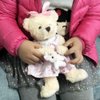 Oitscute Small Baby Teddy Bear with Cloth Cute Stuffed Animal Soft Plush Toy 10" (Pink Dress with Rabbit)