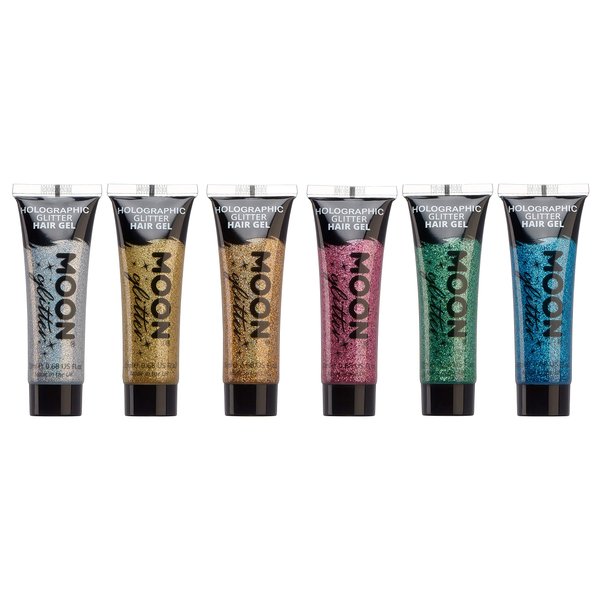 Holographic Glitter Hair Gel by Moon Glitter - 0.67fl oz - Set of 6