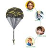 Catcan 10 Pcs Parachute Toy, Camo Parachute Men Toy Tangle Free Throwing Hand Throw Outdoor Flying Paratrooper Toy No Battery nor Assembly Required (Dark Green)