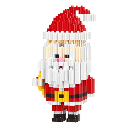 Hisgeru Christmas Building Blocks Compatible for Lego Christmas Santa Claus Micro Blocks Stacking New Toys Holiday Present Box New Year Gifts for Kids 6-12 Years Old Boys and Girls (Santa)