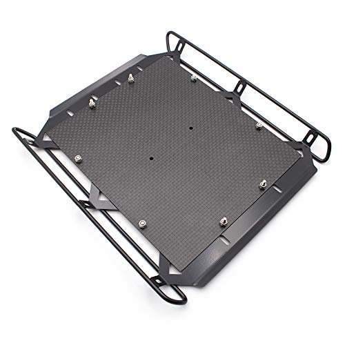 KYX Racing Metal Roof Rack with Carbon Fibre Panel 184x168mm Upgrades Parts Accessories for RC Crawler Car Traxxas TRX6 G63 TRX4 G500 Car Body