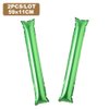 2pcs/lot Inflatable Cheering Stick Clapper Thunder Stick Cheer up Toys for Sports Games Birthday Party Supplies Wedding Concert Carnival balloon (2pcs Clapper Green)