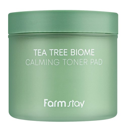 FARMSTAY Tea Tree Biome Calming Toner Pad - Gentle Exfoliating Daily Face Toner Pad, Exfoliation with PHA, 140ml / 70 Pads