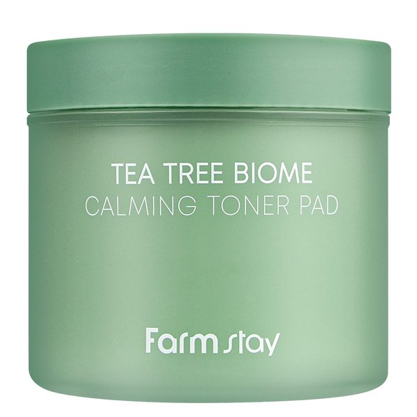 FARMSTAY Tea Tree Biome Calming Toner Pad - Gentle Exfoliating Daily Face Toner Pad, Exfoliation with PHA, 140ml / 70 Pads