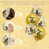 18Pcs Gold 6th Birthday Decorations Happy 6th Birthday Balloons 6th Birthday Latex Balloons Confetti Balloons for Boys Girls 6 Years Old Birthday Anniversary Party Decor Supplies 12 inch