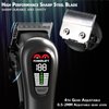 TCMKY Hair Clippers for Men Professional Hair Trimmer for Men - Cordless&Corded Barber Clippers for Hair Cutting & Grooming, Rechargeable Hair Trimmer Kit for Household(Silvery)…