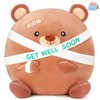 Houwsbaby 12" Brown Get Well Soon Teddy Bear Plush Pillow,Get Well Soon Bear Stuffed Animal, Broken Arm Bandage Bear Plush for Kids Boys Girls Adult After Surgery Presents