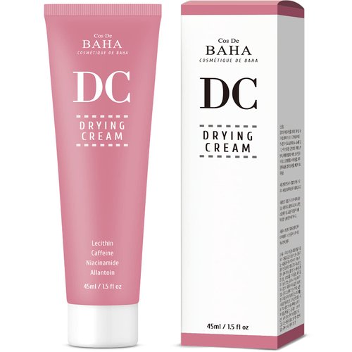 Cos De BAHA Drying Cream for Face Sebum Control Oily Skin Moisturizer with Hydrogenated Lecithin + Niacinamide 5% - Silicon Free, Alcohol Free, Facial Skin Conditioning, 1.5 Fl Oz (45ml)