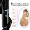 Mylyis Cordless Hair Straightener Brush，6 Modes，410°F ，Portable Mini Straightener for Women，Negative Ion Travel Hot Comb