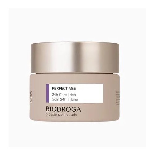 Biodroga Perfect Age 24h Care - Rich (1.7 oz)- Face Cream: Firming, Smoothing, Anti Wrinkle, Lifting - NO Fragance, Colouring, Silicons, Mineral Oil, Parabens, Gluten, Lactose