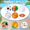 Chivao 24 Pieces Inflatable Ball Soccer Ball Softball Volleyball Basketball Football 16 Inch Beach Balls Party Favors Summer Swimming Pool (Mix Ball)