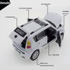 Toy Cars Diecast Car Models KIA Soul Model Cars,Pull Back Cars,Car Toy with Sound and Light for 3+ Year Old Boys(White)