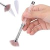 Nail Brush, Fan Shaped Nail For Dusting Nails, Flat Head Fan Shaped Pen With Gradient Varnish, Brush Nail Art For Nail Brushes Nail Pen, Manicure Brush Small Head Shaking Chalk