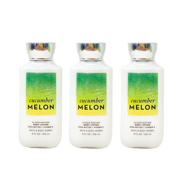 Bath & Body Works Cucumber Melon 24 Hour Moisture Body Lotion Set - Set of 3