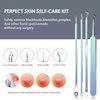 Pimple Popper Tool Kit, MENOLY 10Pcs Blackhead Remover Tools, Pimple Extractor,Acne Tools, Acne Kit for Blackhead,Blemish,Zit Removing, Whitehead Popping and Comedone Extractor Tool with Leather Bag