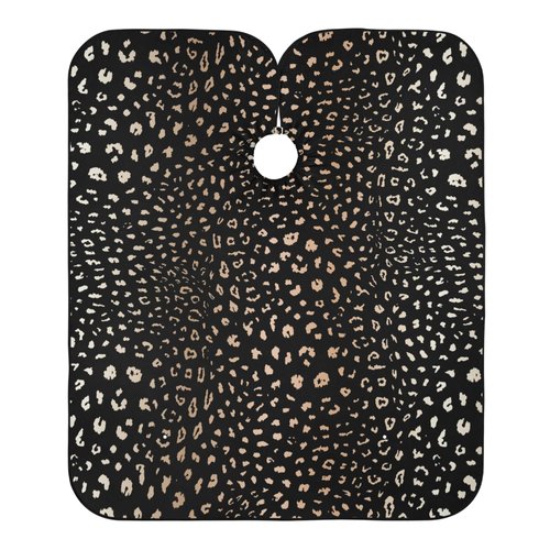 ALAZA Realistic Leopard Cheetah Print Animal Waterproof Barber Cape for Men Women Beard Shaving Bib Apron Professional Hair Cutting Cloth, 65 x 55 inch