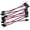 DIYmall 10pcs 3.93inch Male to Male JR Plug Servo Extension Lead 3Pin 100mm Servo Extension Cable for RC Plane Car