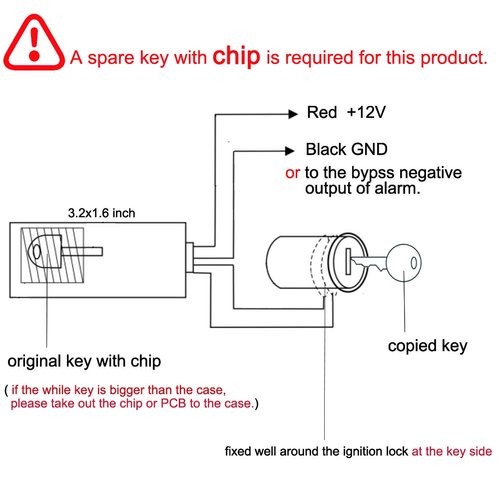 BANVIE Car Immobilizer Transponder Bypass Module for Chip Key (a Spare chip Key is Required ! only for chip Key, not fit for Other Immobilizer Way)