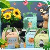 12 Pcs Zoo Party Box Safari Party Favor for Kids Baby Jungle Animal Party Bags Treat Boxes Goodie Bags Safari Themed Birthday Party Supplies Decorations