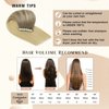 Tape in Hair Extensions Human Hair Ash Brown Fading to Platinum Blonde 100% Real Hair Tape in Extensions 20pieces 50g Natural Hair Extensions for Women (8t60 16in)