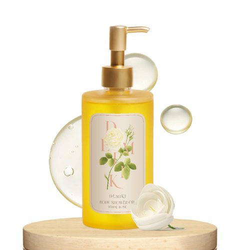 DEMIKI Shower Oil Body Wash for Sensitive Skin. Nourishing & Hydrating Body Oil for Dry Skin.Winter Care,Soothes, Softens and Locks in Moisture,10 Fl.oz (300ml)