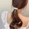 Zeshimb Boho Rhinestone Ponytail Holder Cuffs Geometric Elastic Scrunchies Gold Crystal Ponytail Hair Tie Band Luxury Ponytail Hairband Ring Hair Accessories for Women and Girls