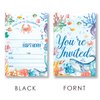 EUDOSI Under the Sea Birthday Party Invitations Supplies Fill-In Set of 20 with Envelopes Whale Crab Sea Life Birthday Party Invites Cards, Double Sided